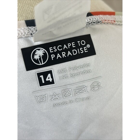 Escape To Paradise 2-Piece Bikini Swimwear Multicolor Size 12 / 14 NEW - Picture 11 of 12